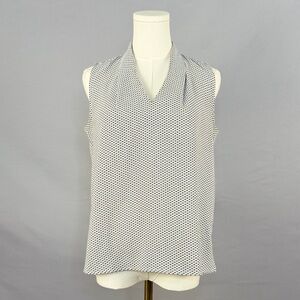 Ann Taylor Black and White Patterned Blouse